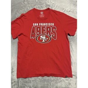 '47 Brand San Francisco 49ers T Shirt Mens XXL Red NFL Football Tee